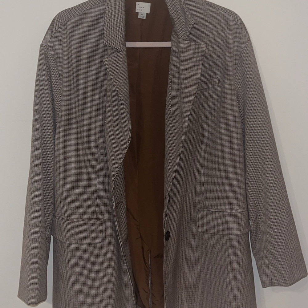 Brown Checkered Blazer